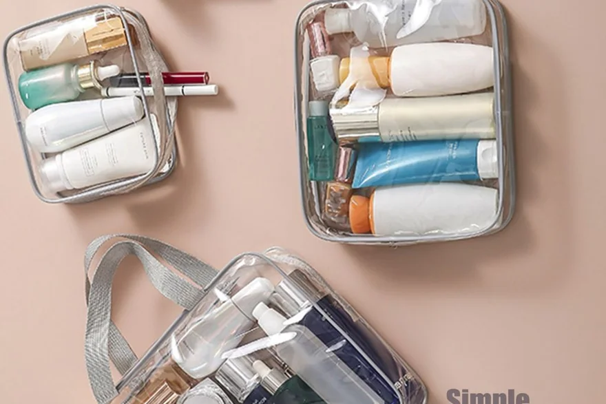 Anti — Custom logo cosmetic bag sample