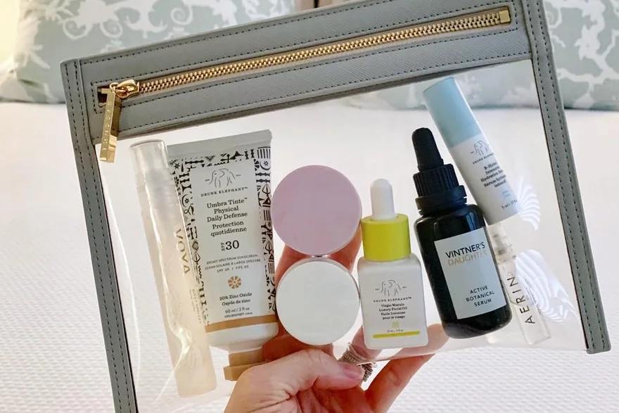 Leak — Beauty bag material and construction detail