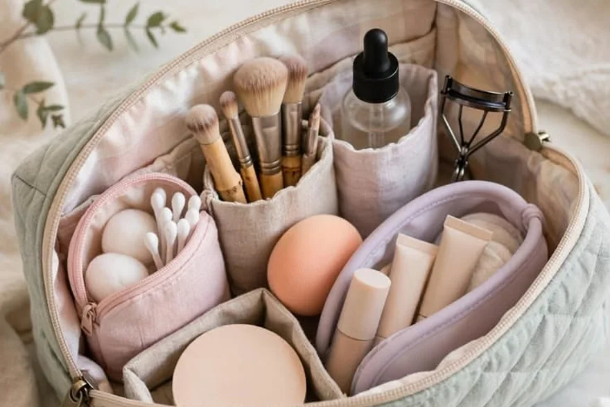 Makeup Bag Dimensions — Toiletry bag and cosmetic pouch specification