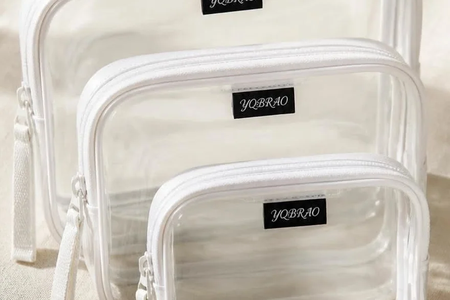 Microfiber Makeup Bags — Custom logo cosmetic bag sample