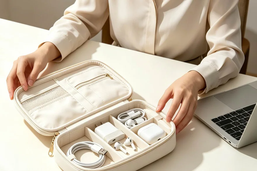 Private Label Cosmetic Bags — Bulk cosmetic bag production detail