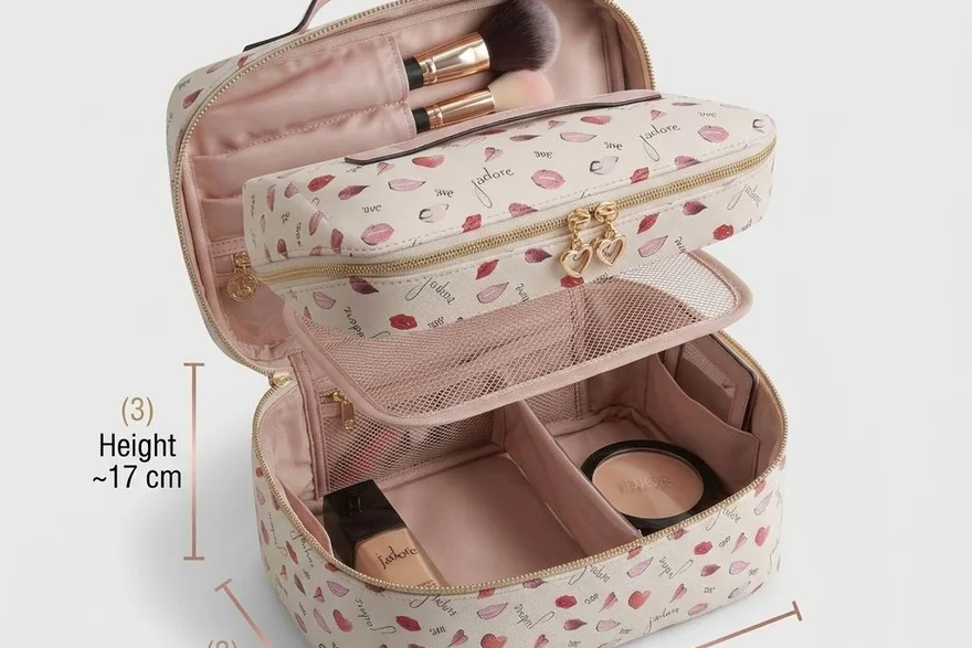 Skincare Fridge Travel Bags — Toiletry bag and cosmetic pouch specification