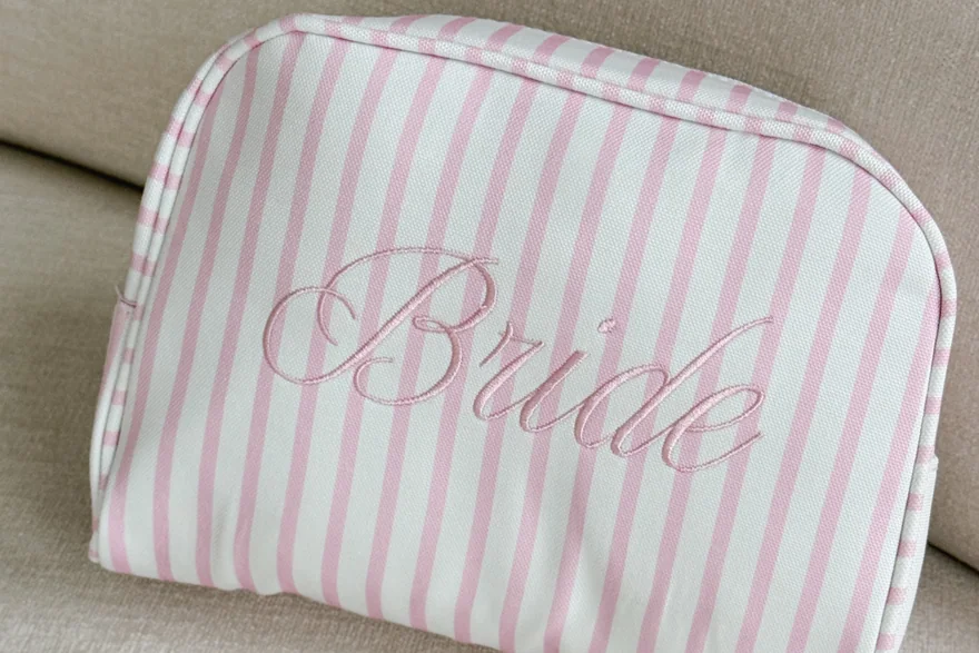 Study Abroad Cosmetic Bags — Bulk cosmetic bag production detail