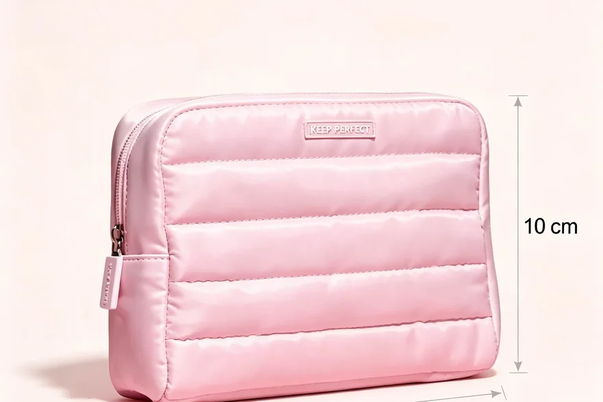 Tropical Travel Makeup Bags — Beauty bag material and construction detail